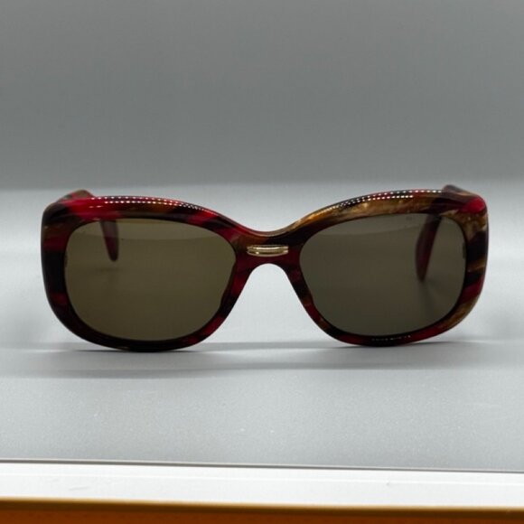 RARE Authentic YSL Yves SaintLaurent Red Gold Marble Sunglasses *For frames Only - Picture 7 of 15